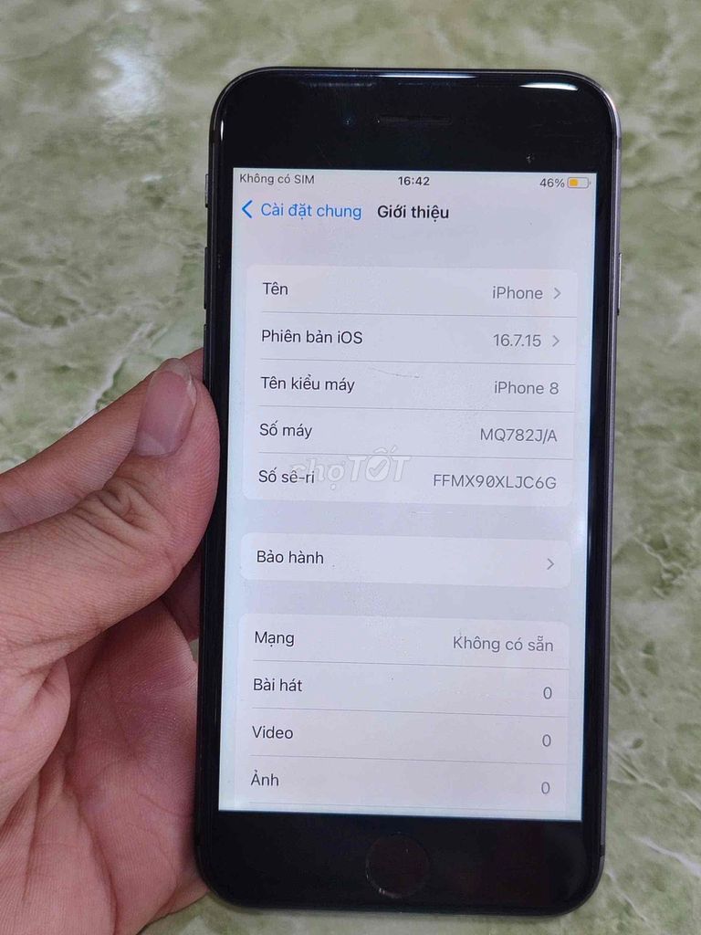 Apple iPhone 8 64GB Đen. Mua bán Điện thoại tại Thành phố Cao Lãnh Đồng Tháp được đăng bởi TRẦN MINH  hình 1