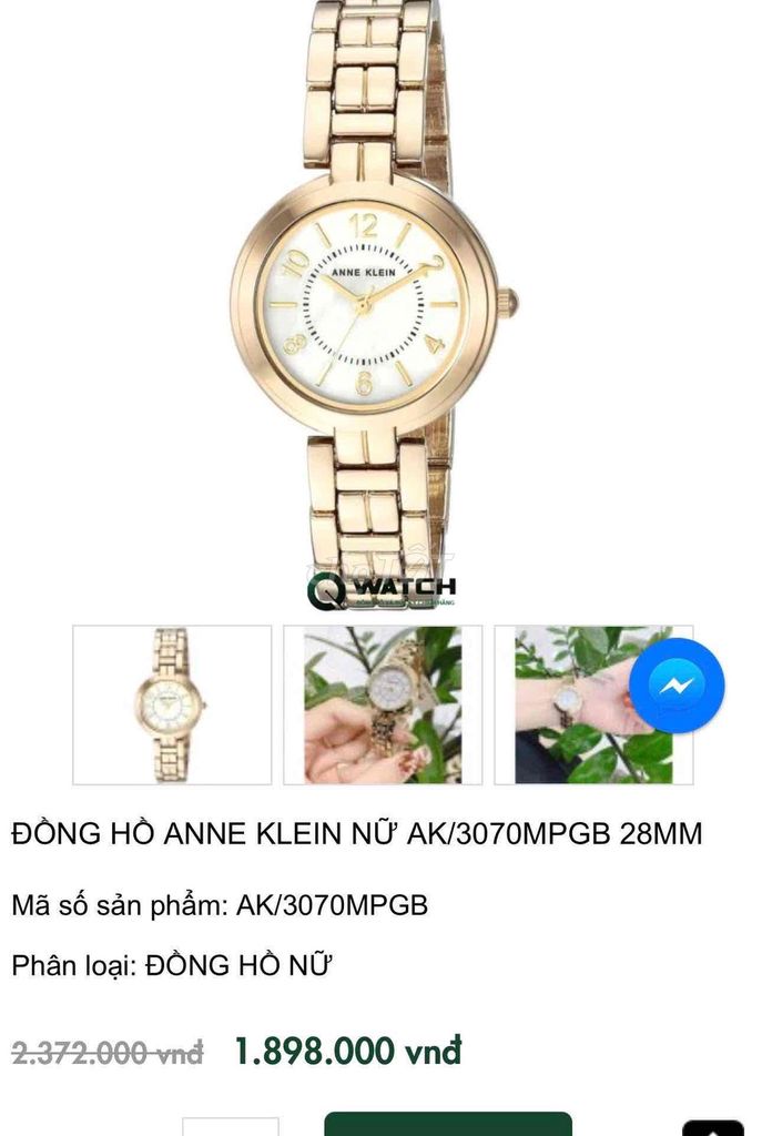 Đồng hồ Anne Klein AK/3070MPGB Nữ. Mua bán Đồng hồ tại Quận Liên Chiểu Đà Nẵng được đăng bởi trang hình 1