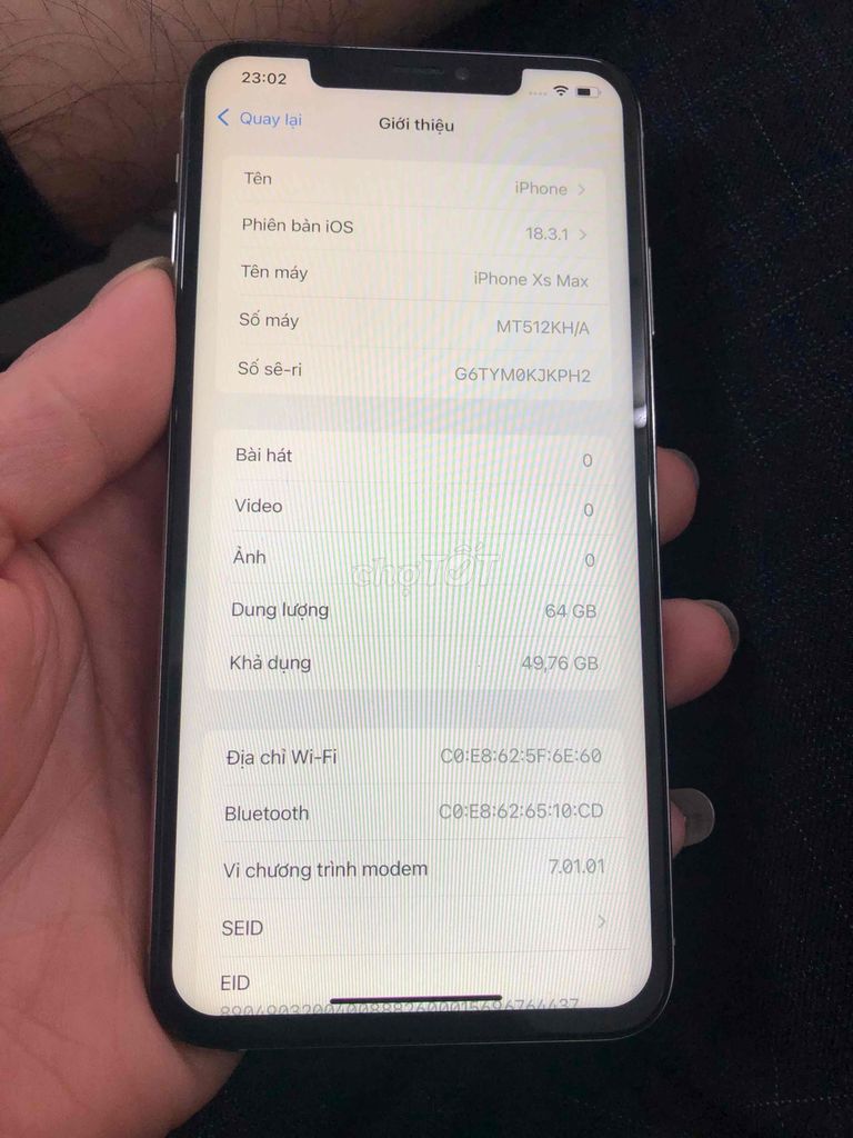 Iphone Xsm 64g Full CN face id nhanh pin 84%