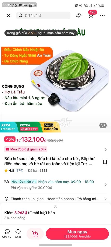 Bếp điện đa năng trắng tự ngắt. Mua bán Bếp, lò, đồ điện nhà bếp tại Quận Bình Tân Tp Hồ Chí Minh được đăng bởi Mỹ duyên hình 1