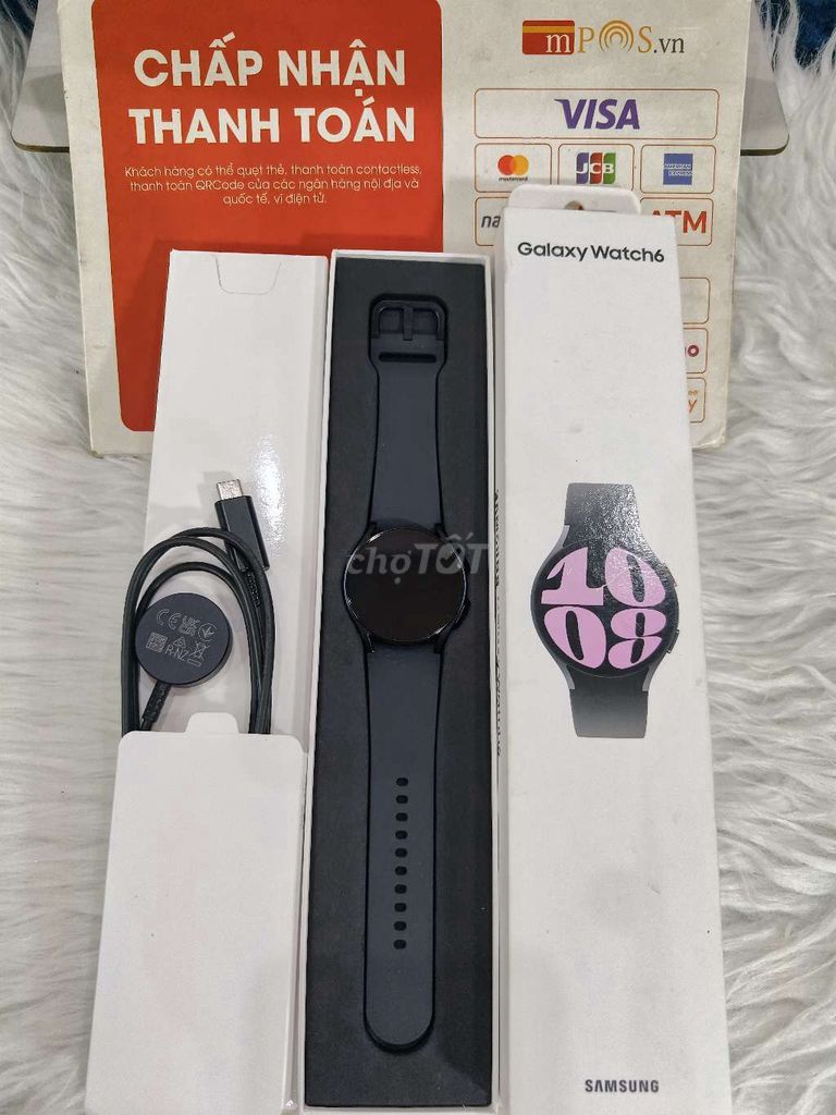 Samsung Watch 6 Đen 40mm GPS full box 99%. Mua bán Thiết bị đeo thông minh tại Quận Tân Phú Tp Hồ Chí Minh được đăng bởi Phan Tấn SmartWatch hình 1