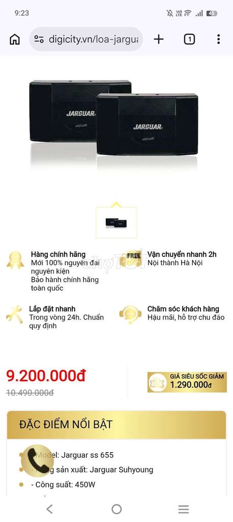 Loa karaoke Jarguar SS 655 Đen Korea chính hãng. Mua bán Tivi, Âm thanh tại Quận 7 Tp Hồ Chí Minh được đăng bởi long audio  hình 1
