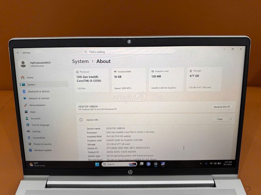 HP Probook 440 G9 i5-1235U 16GB/512GB Bạc. Mua bán Laptop tại Quận Hà Đông Hà Nội được đăng bởi Nguyễn hình 1