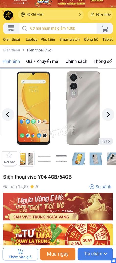 Vivo Y04 4GB/64GB Bạc. Mua bán Điện thoại tại Thị xã Mỹ Hào Hưng Yên được đăng bởi Trình hình 1