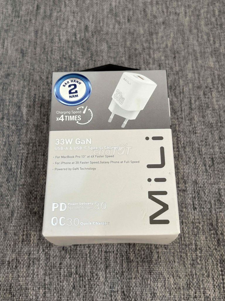 Cốc sạc nhanh Mili GaN 33W Trắng. Mua bán Phụ kiện (Màn hình, Chuột...) tại Quận 8 Tp Hồ Chí Minh được đăng bởi Thanh Thuỷ hình 1