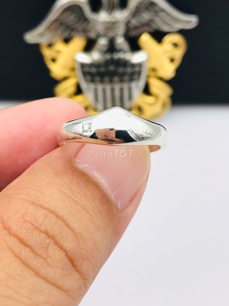 Nhẫn Unisex Bạc 925 Xoàn 18.5mm. Mua bán Phụ kiện thời trang khác tại Quận Phú Nhuận Tp Hồ Chí Minh được đăng bởi Hưng Đoàn  hình 1