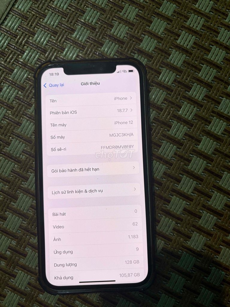 iPhone 12 128GB. Mua bán Điện thoại tại Huyện Yên Định Thanh Hóa được đăng bởi Vũ Huy hình 1