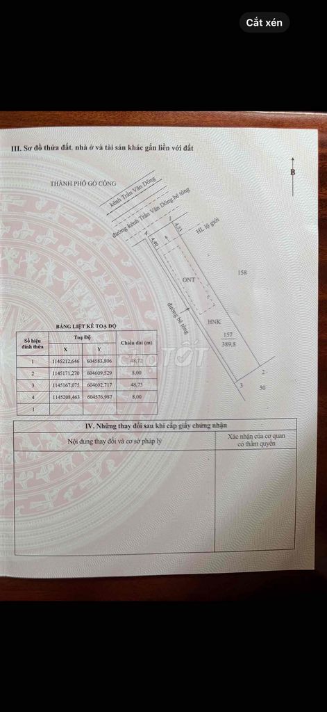 kẹt tiền cần bán gấp đất nghỉ dưỡng, view sông, có 100m2 thổ cư. Mua bán đất tại Huyện Gò Công Đông Tiền Giang được đăng bởi A Hiếu hình 2