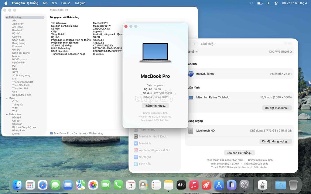 Apple Macbook Pro M1 16GB/256GB. Mua bán Laptop tại Quận Ba Đình Hà Nội được đăng bởi Nguyen  hình 1