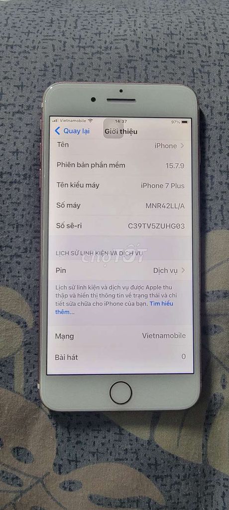 Apple iPhone 7 Plus 32GB Vàng hồng pin 77%. Mua bán Điện thoại tại Quận Ninh Kiều Cần Thơ được đăng bởi MUA BÁN VÌ ĐAM MÊ hình 1