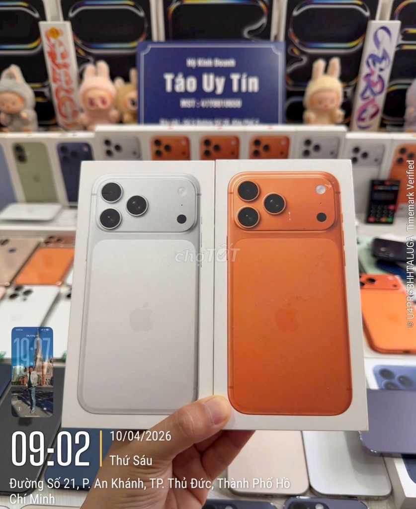 iPhone 17 ProMax 256GB Cam-Trắng chưa Act BH 1 năm. Mua bán Điện thoại tại Thành phố Thủ Đức Tp Hồ Chí Minh được đăng bởi Táo Uy Tín Store  Sỉ Lẻ Iphone Ipad Macbook hình 1