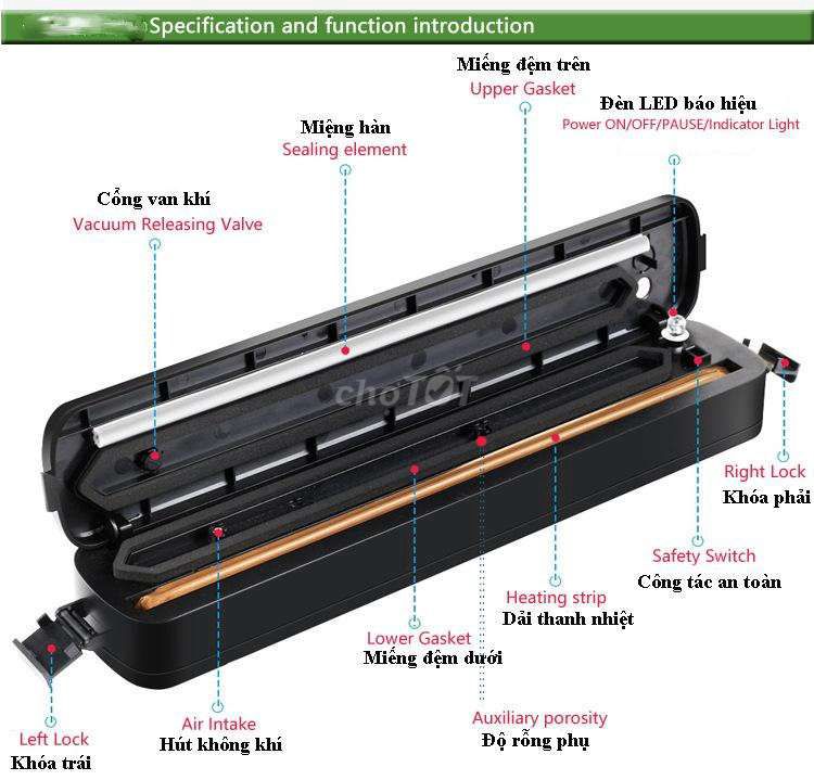 Máy Hút Chân Không Thực Phẩm Vacuum Sealer