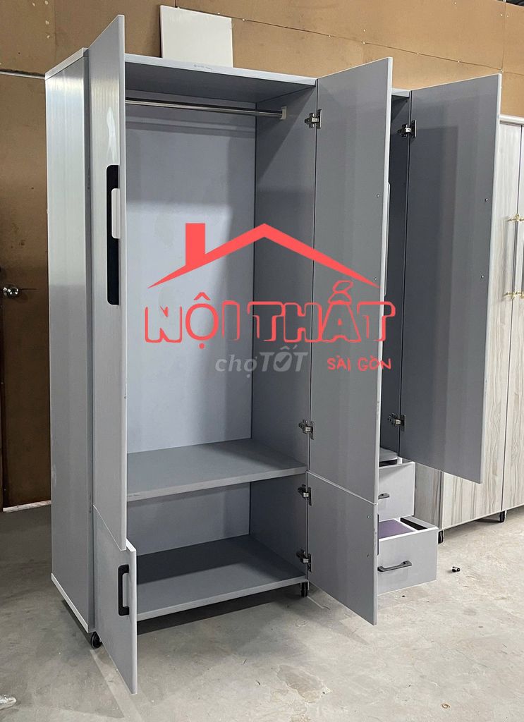 Tủ quần áo Nhựa 3 cánh 1m8x1m23. Mua bán Tủ, kệ gia đình tại Huyện Nhà Bè Tp Hồ Chí Minh được đăng bởi Nội thất giá xưởng hình 1
