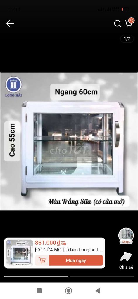 Tủ trưng bày Trắng sữa. Mua bán Tủ, kệ gia đình tại Huyện Cần Giuộc Long An được đăng bởi la kim chi hình 1