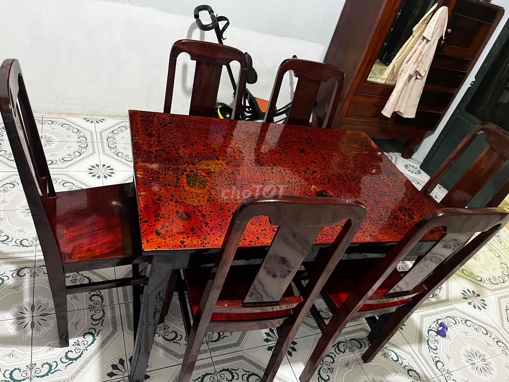 Bộ bàn ghế sơn mài mỹ nghệ