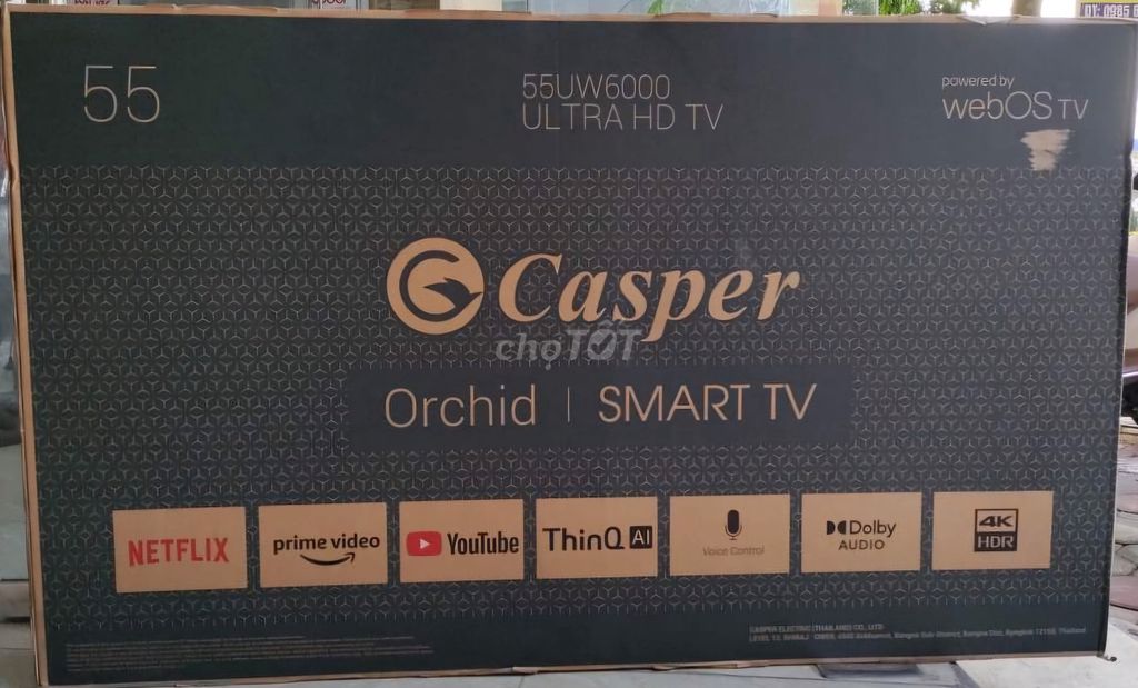 TV 4K Casper 55UW6000 55in 4K Giọng Nói BH 11/2024