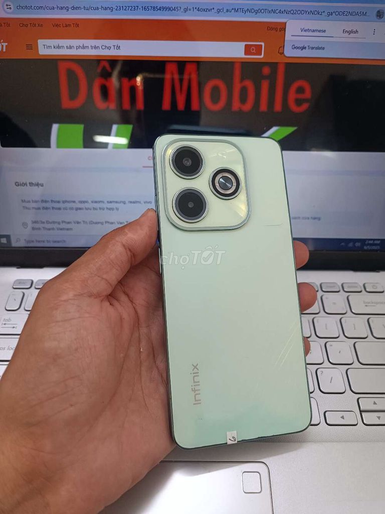 INFINIX HOT 40i 8GB.256GB PIN 5000 UNISOC T606. Mua bán Điện thoại tại Quận Bình Thạnh Tp Hồ Chí Minh được đăng bởi Dân Mobile hình 1