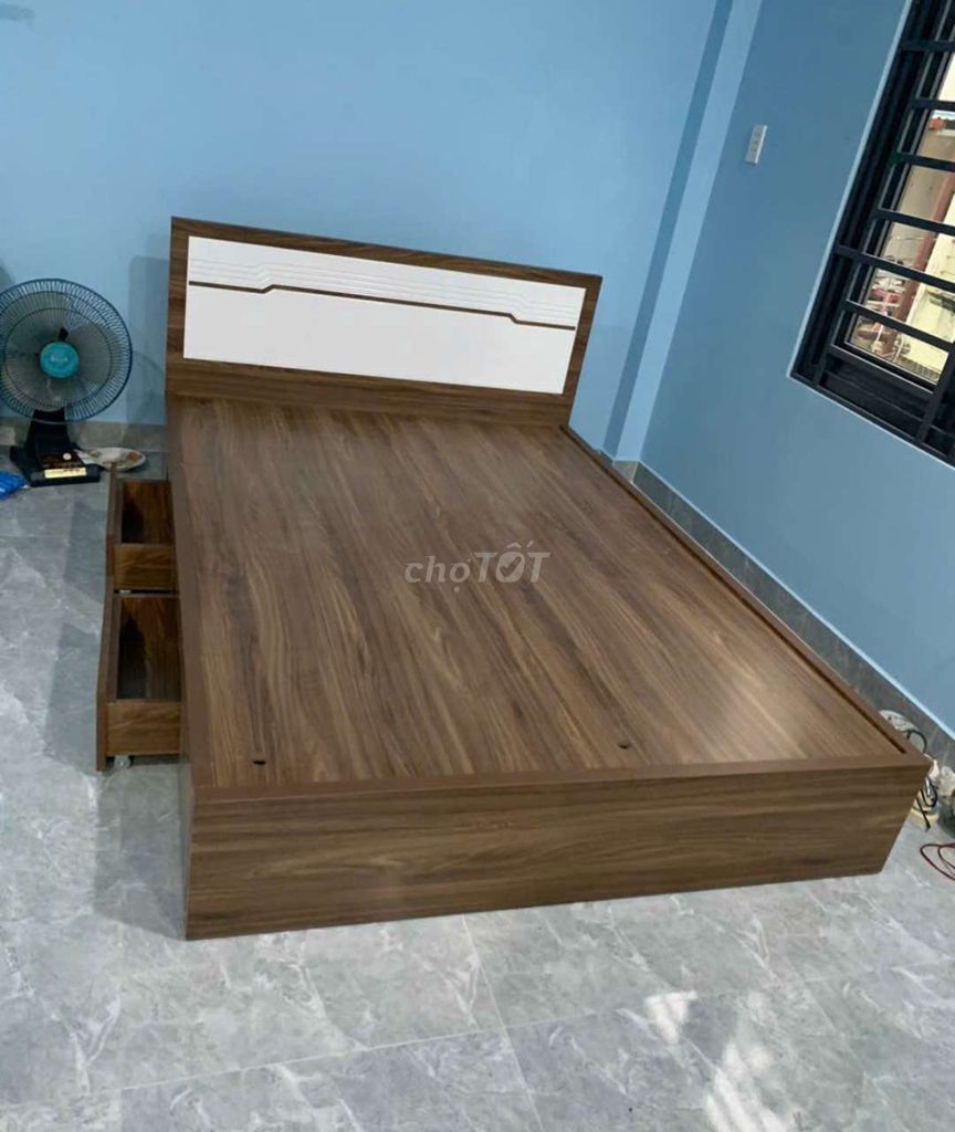 GIƯỜNG HỘP MDF GỖ CÔNG NGHIỆP 1M6*2M