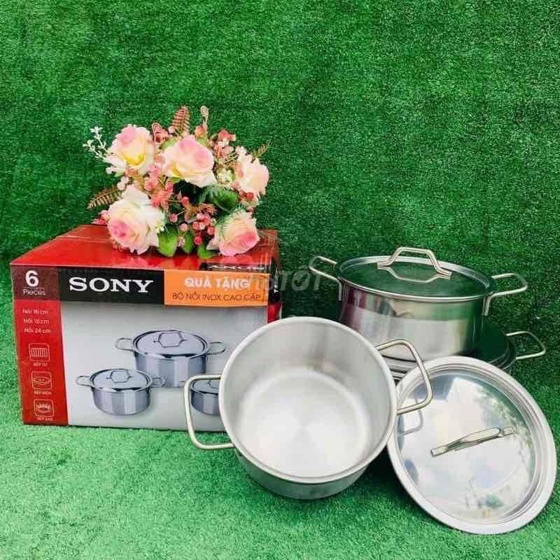 bộ 3 nồi sony loại dày full box