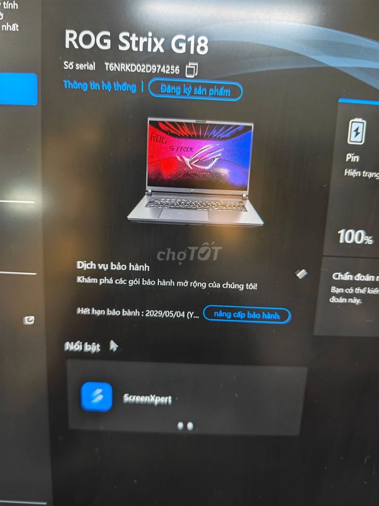 ROG Strix G18 Ultra 9 RTX 5080 bảo hành 3 năm. Mua bán Laptop tại Quận Hải Châu Đà Nẵng được đăng bởi Your Phone hình 1