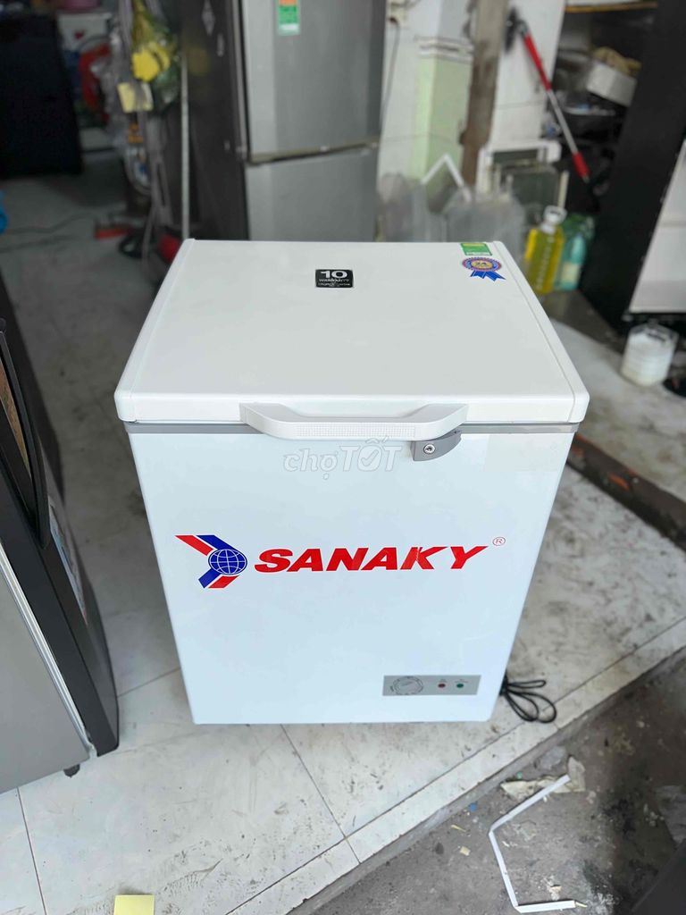 tủ đông sanaky 100L ga lốc zin bh3tháng bao ship