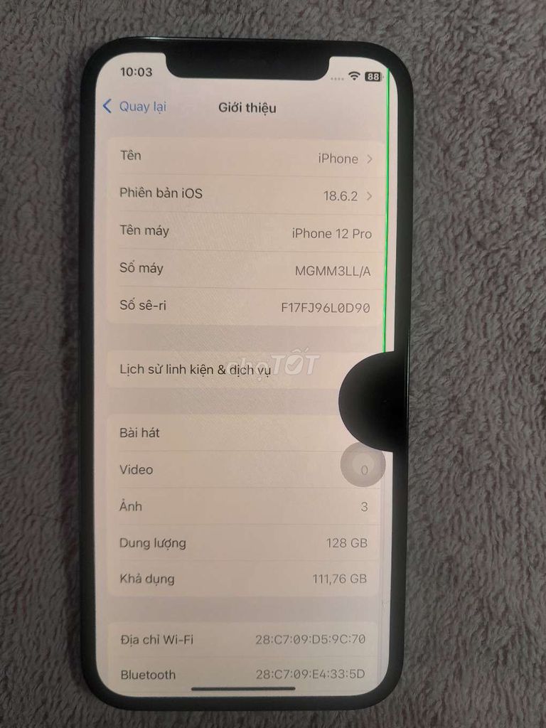 Iphone 12 pro. Mua bán Điện thoại tại Quận Bình Thạnh Tp Hồ Chí Minh được đăng bởi Tran Quoc Tuan hình 1