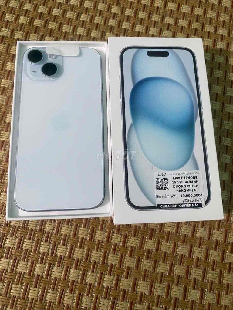 Apple iPhone 15 128GB Xanh dương. Mua bán Điện thoại tại Quận Bắc Từ Liêm Hà Nội được đăng bởi Mùa Đông Không Lạnh hình 1