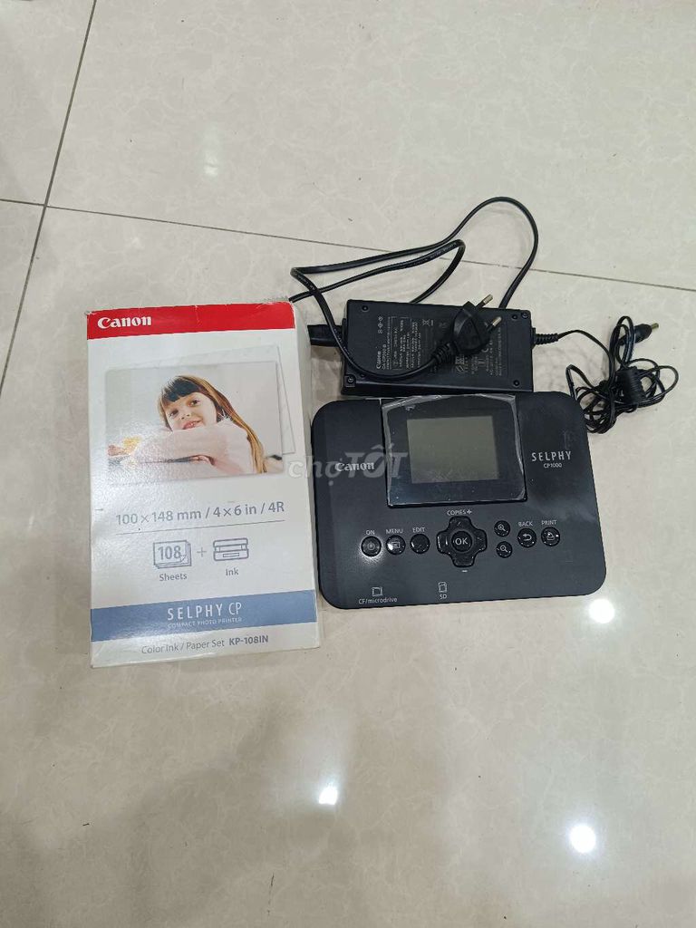 Máy in ảnh Canon CP1000 Đen Đã dùng. Mua bán Đồ dùng văn phòng tại Quận Hoàn Kiếm Hà Nội được đăng bởi LÊ MINH hình 1