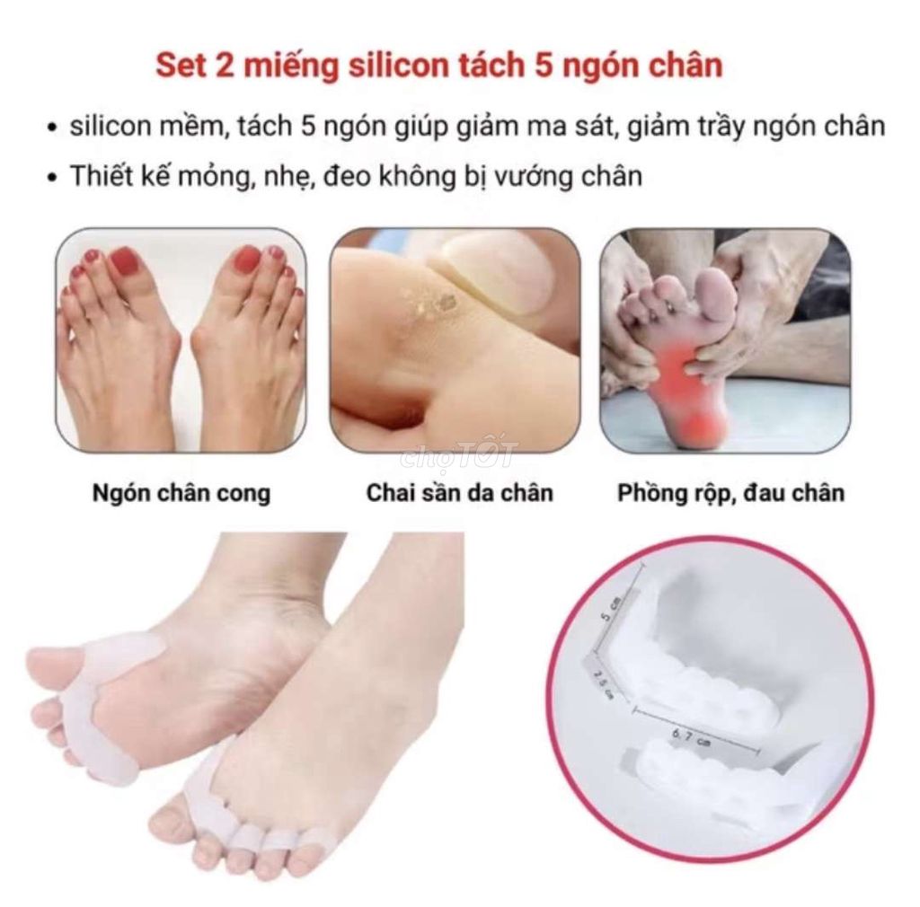 Dụng cụ tách ngón chân Silicon. Mua bán Phụ kiện thời trang khác tại Thành phố Vĩnh Long Vĩnh Long được đăng bởi ST STORE chuyên sỉ hình 1