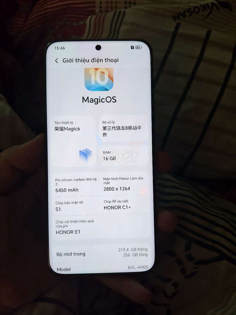 Honor magic 6 đẹp ram 16 pin cao 99%. Mua bán Điện thoại tại Quận Hoàng Mai Hà Nội được đăng bởi Jacking Son hình 1