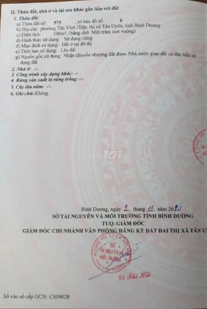 Bán Đất Vàng Đai KCN Đại Đăng Đường 6m thông, Tân Vĩnh Hiệp -Tân Uyên