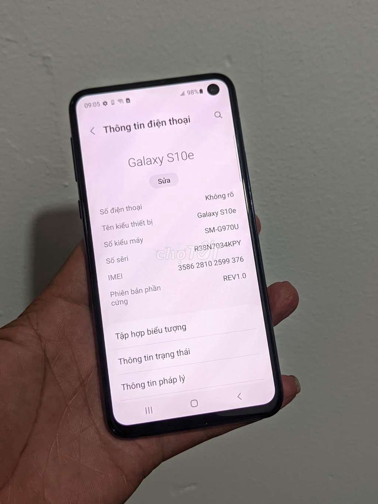 Samsung Galaxy S10e Đen Xám snap8snap5snap855. Mua bán Điện thoại tại Thành phố Thủ Đức Tp Hồ Chí Minh được đăng bởi Là  hình 1