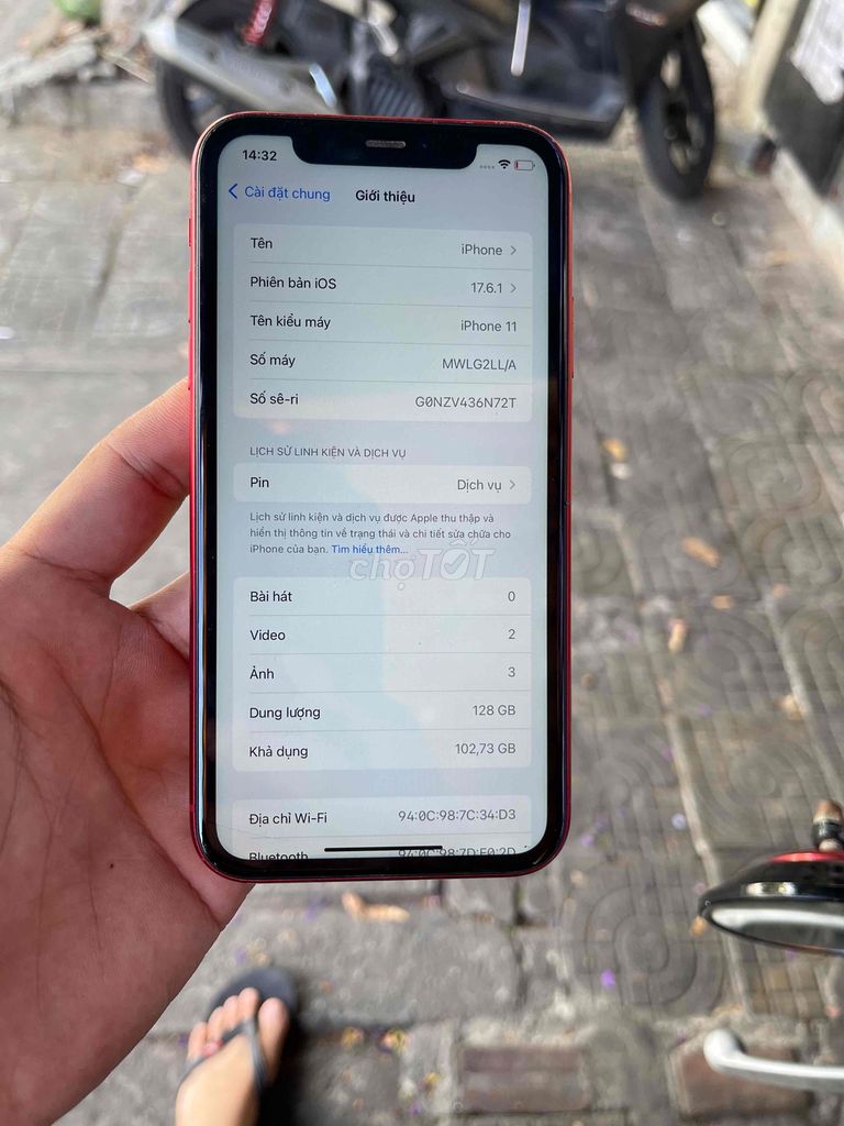 Apple iPhone 11 128GB lock Đỏ Đã dùng. Mua bán Điện thoại tại Quận Liên Chiểu Đà Nẵng được đăng bởi GT shop hình 1