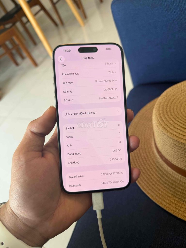iPhone 15 Pro Max 256GB Mỹ có giao lưu. Mua bán Điện thoại tại Thành phố Vũng Tàu Bà Rịa - Vũng Tàu được đăng bởi phước  hình 1