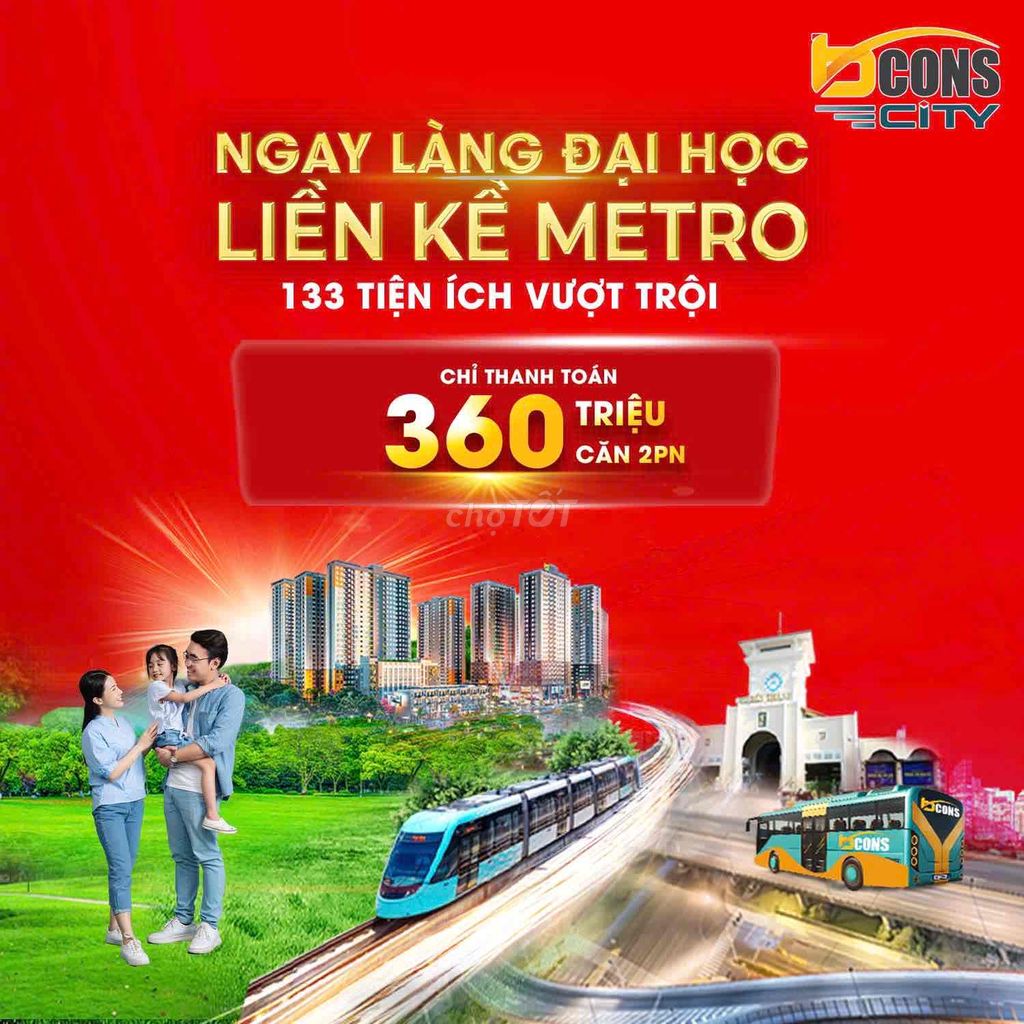 Căn 2PN 2WC view hồ bơi tại Khu phức hợp Bcons city - Tháp Emerald