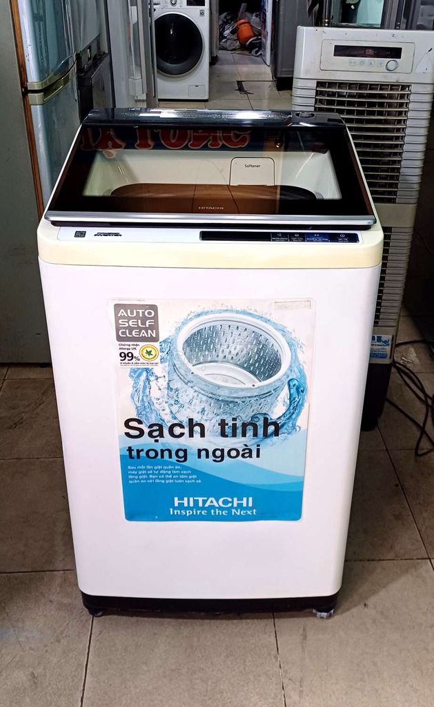 Máy giặt hitachi inverter 11kg zin bảo hành 3thang