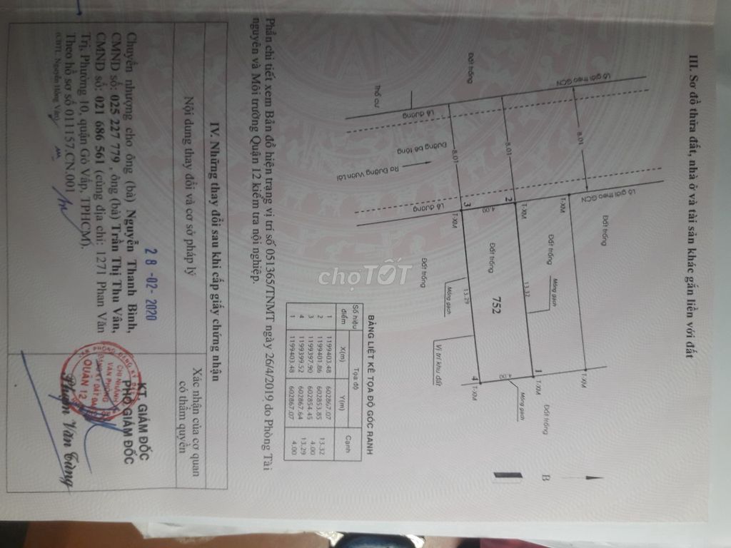 ĐẤT 1/ VƯỜN LÀI 4x13.5, ĐƯỜNG 8M, CÁCH CHỢ GÒ VẤP 1,5KM, 4.2 TỶ