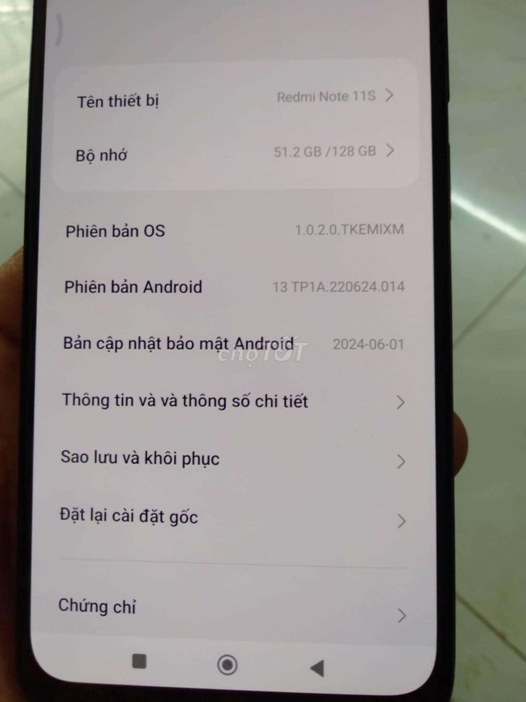 Redmi not 11s 128g ram 8+8=16 G nhà sử dung