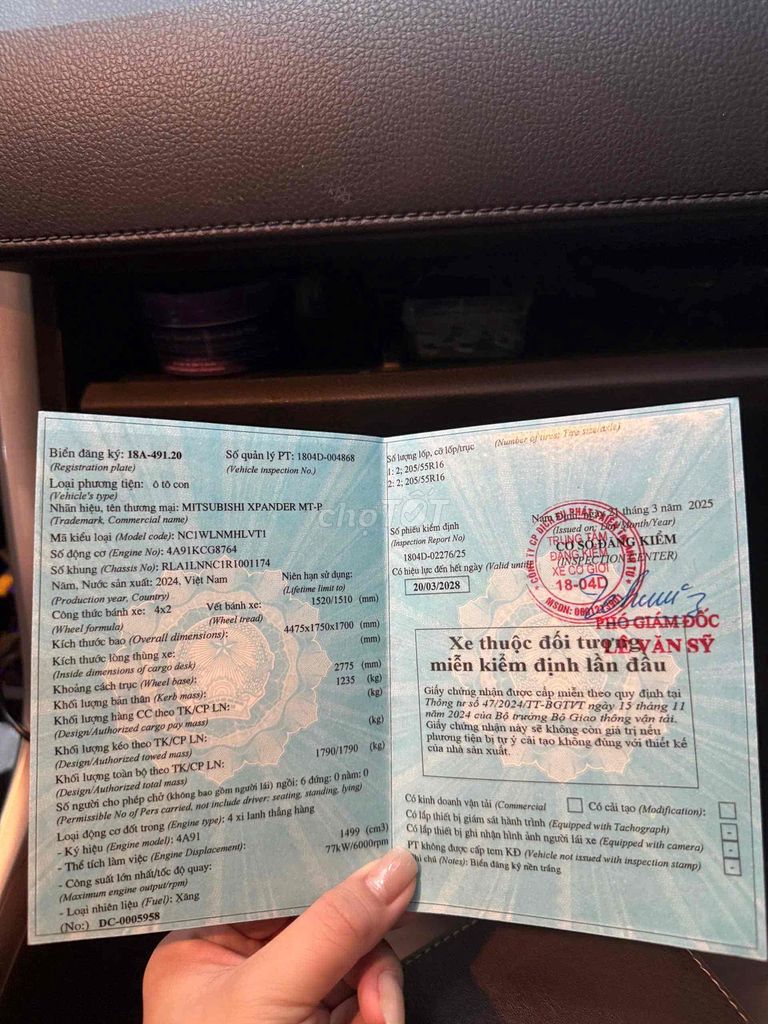 Mitsubishi Xpander 2024 1.5 MT- 30000 km chính chủ. Mua bán Ô tô tại Thành phố Nam Định Nam Định được đăng bởi bienhoa456 hình 15