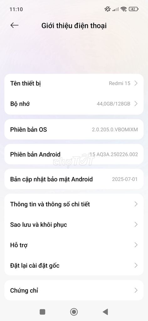 Xiaomi Redmi 15 128GB. Mua bán Điện thoại tại Huyện Thạch Thành Thanh Hóa được đăng bởi Bùi Ngọc Ánh hình 1