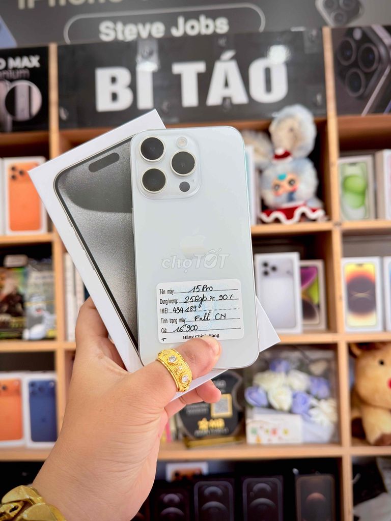 Apple iPhone 15PRO 256GB Titan Trắng (Có Khe Sim). Mua bán Điện thoại tại Thành phố Long Xuyên An Giang được đăng bởi Bi Táo Store hình 1