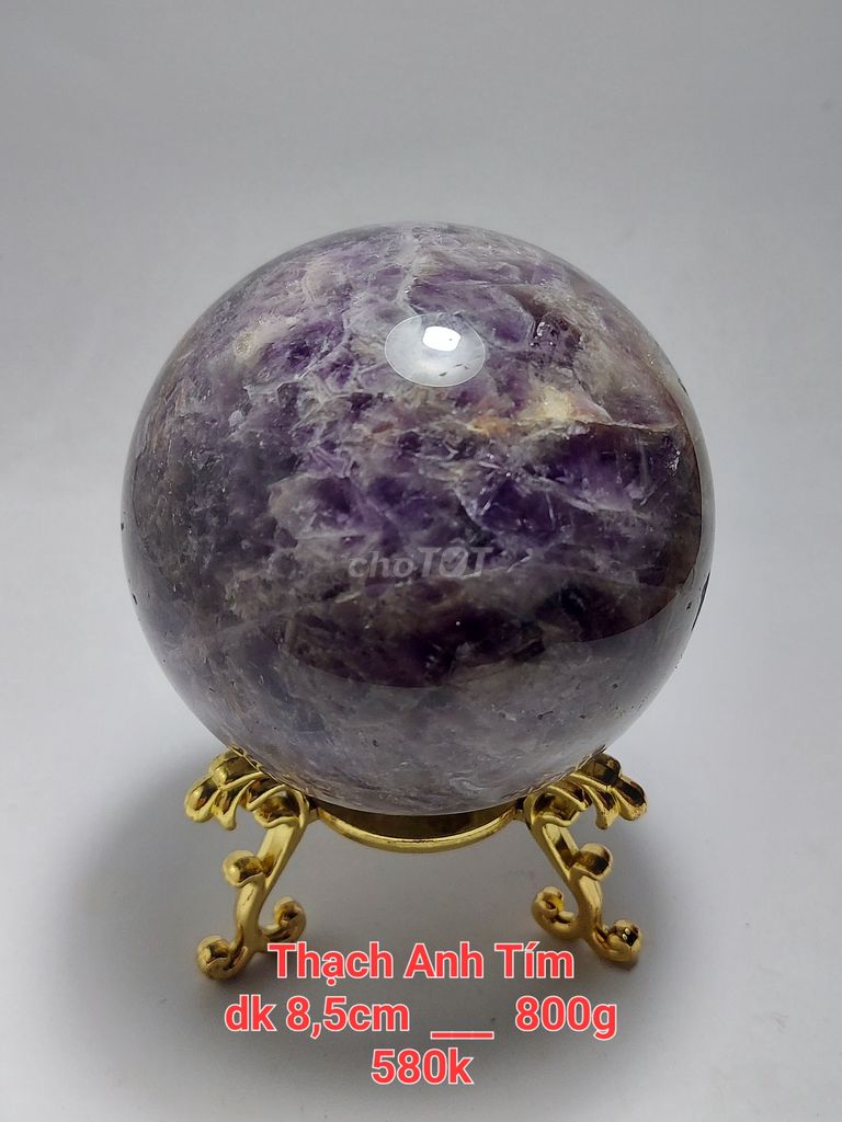 Quả cầu đá thạch anh tím nguyên khối. Mua bán Đồ sưu tầm, đồ cổ tại Huyện Vĩnh Cửu Đồng Nai được đăng bởi Phong Ba hình 1