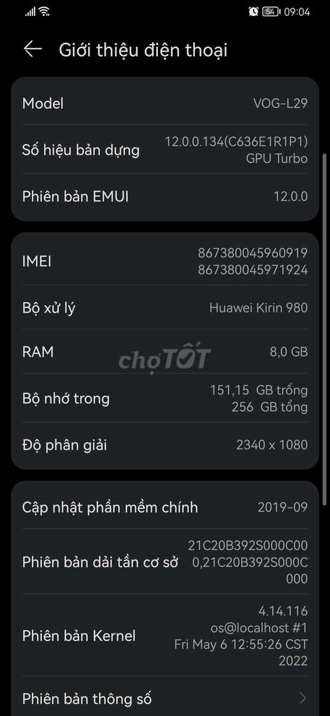 Huawei P30 Pro 256GB . Mua bán Điện thoại tại Huyện Quế Võ Bắc Ninh được đăng bởi Boy hình 1