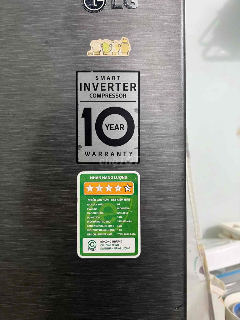 Pass tủ lạnh LG Inverter GN-L205S 187L