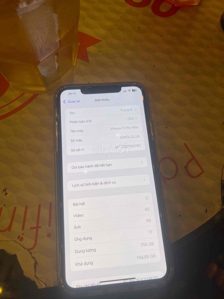 Apple iPhone 11 Pro Max 256GB Trắng. Mua bán Điện thoại tại Quận 12 Tp Hồ Chí Minh được đăng bởi Vũ Tiến Cường hình 1
