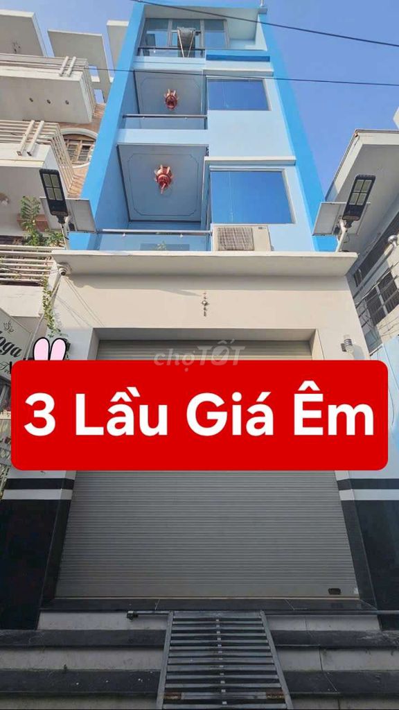 NHÀ 3 LẦU ĐẸP- HẺM 286 ĐƯỜNG CMT8 - KẾ CHỢ AN THỚI