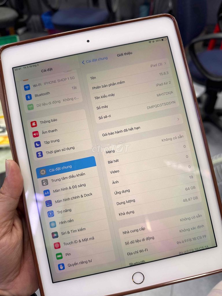 iPad Air 2 64GB Quốc tế 99%