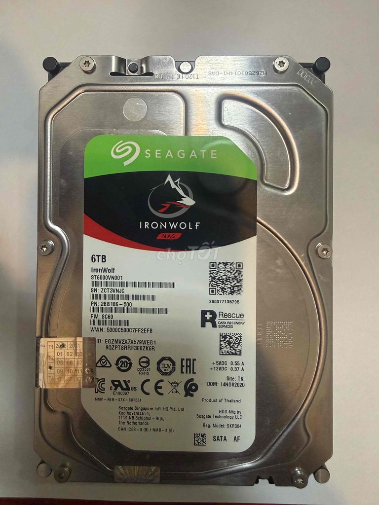 Ổ cứng NAS Seagate IronWolf 6TB. Mua bán Linh kiện (RAM, Card...) tại Thành phố Cà Mau Cà Mau được đăng bởi Lap đông hình 1