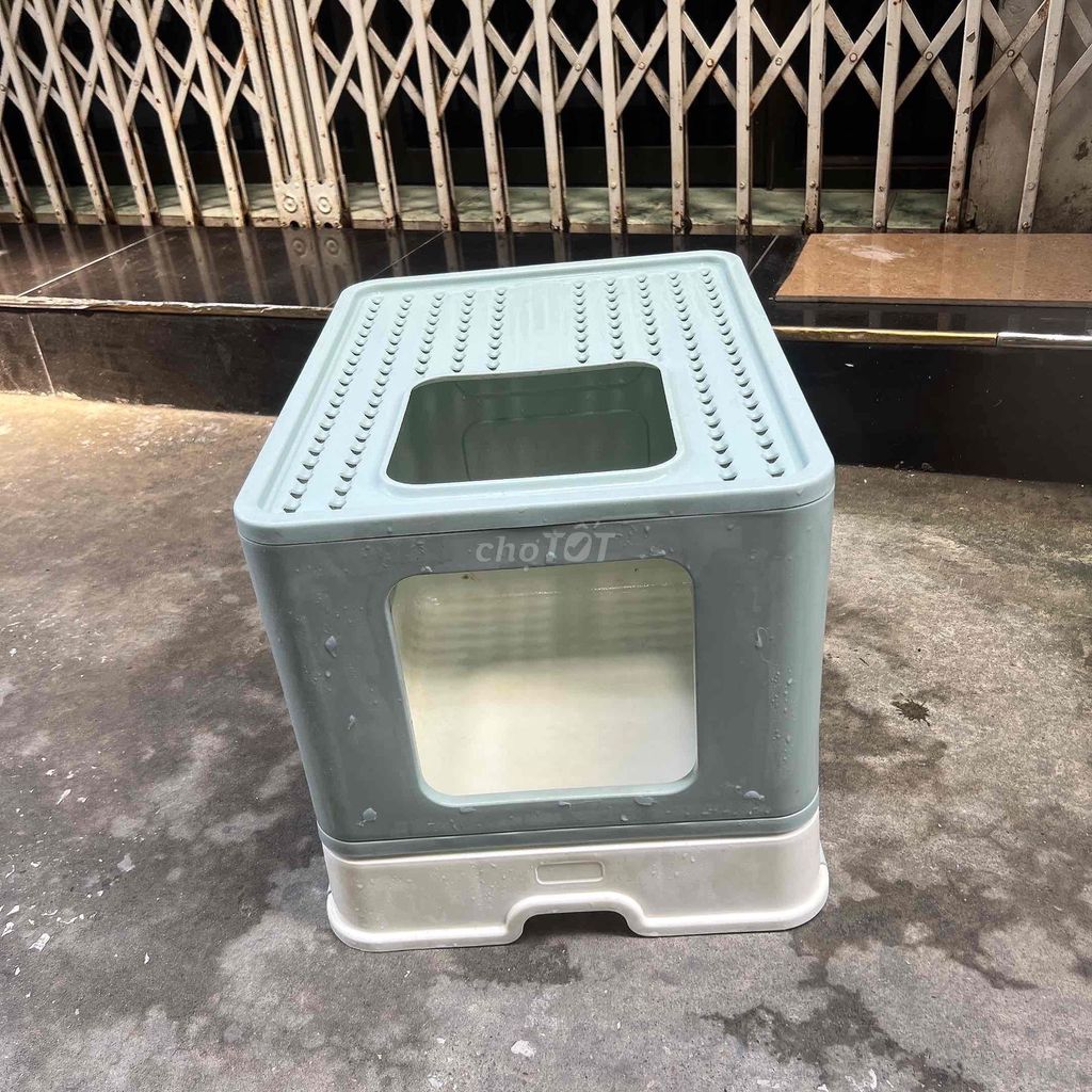 Nhà vệ sinh mèo nhựa xanh bạc hà. Mua bán Phụ kiện, Thức ăn, Dịch vụ tại Quận Lê Chân Hải Phòng được đăng bởi Đồ boom Shoppe hình 1