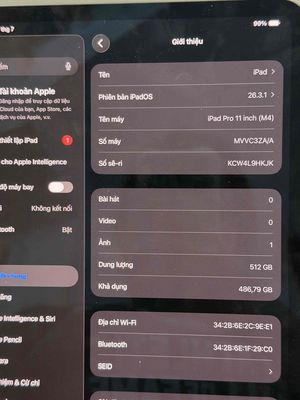 Apple iPad Pro 11 inch (M4) 512GB Xám